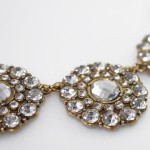 Glam Crystal Circle Floral Necklace